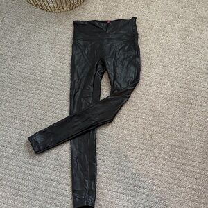 Spanx Black Faux Leather Leggings